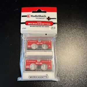 New Radio Shack MC-90‎ Microcassettes (Package of 2 - Sealed)